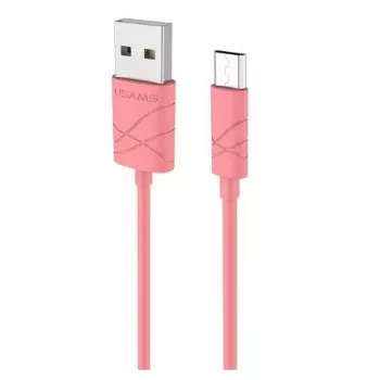 USAMS US-SJ039 U-Gee Pro PVC universaali Micro USB – USB data- & Fast 2A -latauskaapeli 1m punainen