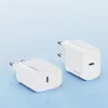 USAMS Yi Series T65 20W PD pikalaturi USB-C - USB-C 60W -kaapelilla, valkoinen (OYXLTZ01)