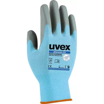 Uvex 60080 suojakäsineet koko 12 sininen/harmaa Aqua-polymeerivaahtopäällyste 6008012