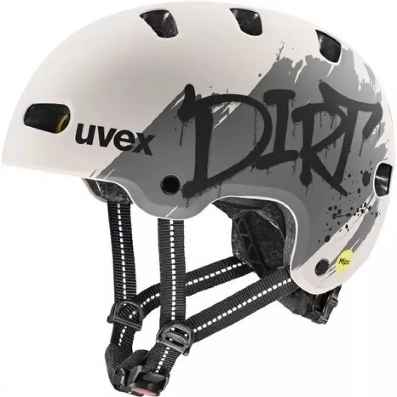 UVEX Kid 4 Style MIPS lasten pyöräilykypärä, Dirt Warm Grey