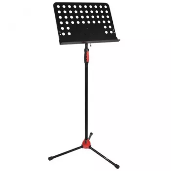 V-TONE DELUXE P1 säädettävä nuottiteline teksteille ja nuoteille, taitettava jalusta kantolaukulla, musta