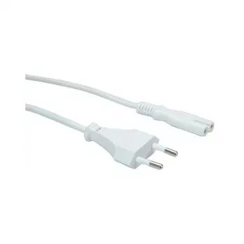 VALUE AC-virtajohto – europistoke - IEC 60320 C7, 1 m, valkoinen
