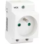 VCX GN TH DIN-kiskopistorasia suojajohtimella 230V 16A Schuko tyyppi F