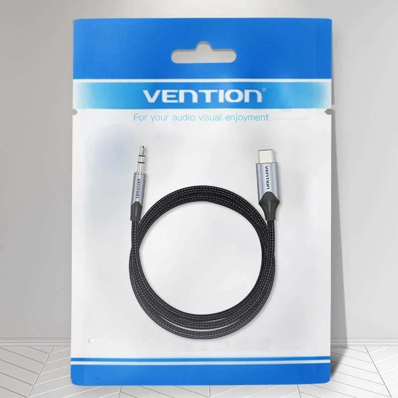 VENTION BGKHF USB-C - 3,5 mm audioadapterikaapeli 1 m musta