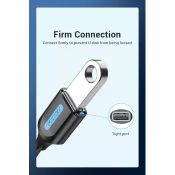 VENTION CCSBB USB 2.0 Type-C -uros USB-A-naaras -adapterikaapeli 0,15 m musta