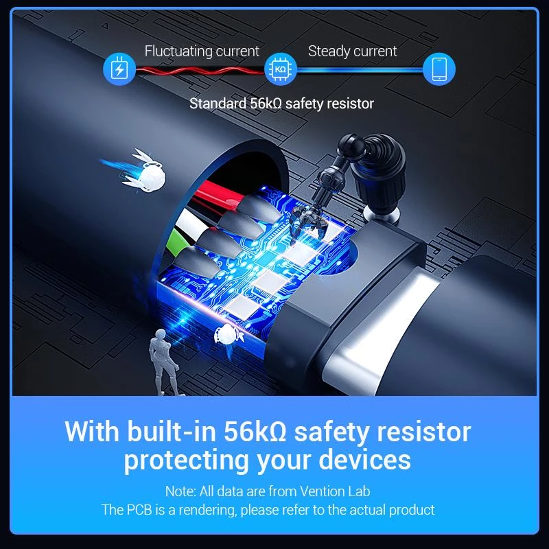 VENTION COKBG USB 2.0 - USB-C -kaapeli 1,5 m musta