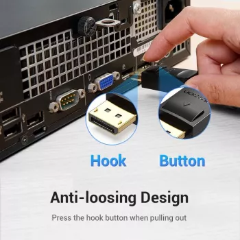 VENTION DisplayPort - DVI -kaapeli 1 m musta HAFBF