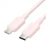 VENTION USB-C - Lightning kaapeli 1m pinkki LAKPF - 20W PD pikalataus & 480Mbps tiedonsiirto