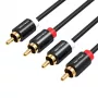 Vention VAB-R06-B200 2 m 2xRCA-uros - 2xRCA-uros audiokaapeli (musta)