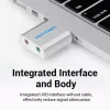 VENTION VAB-S13 USB 2.0 -äänikortti 2-porttisella keskitimellä