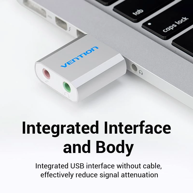 VENTION VAB-S13 USB 2.0 -äänikortti 2-porttisella keskitimellä