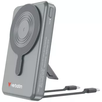 Verbatim Charge'n'Go varavirtalähde 2C & näyttö 10000 mAh harmaa