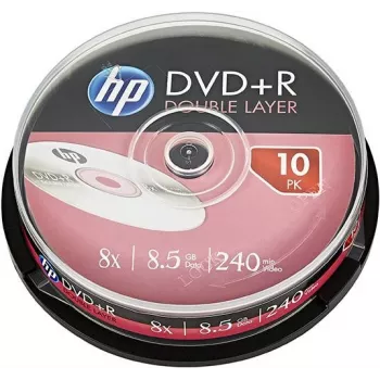 Verbatim DVD+R DL HP 8.5GB 8x kaksikerroksinen tallennettava levy 10 kpl:n pakkaus Cake Box