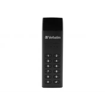 Verbatim Keypad Secure 32GB USB 3.2 Gen 1 muistitikku laitteistopohjaisella AES-256-bittisellä salauksella - musta