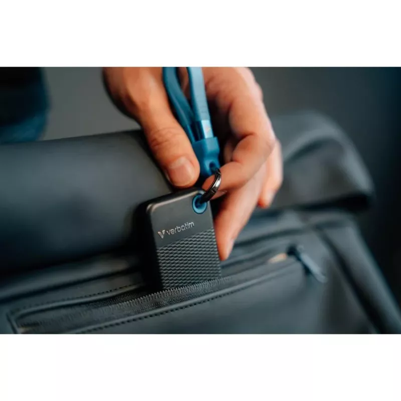 Verbatim Pocket SSD 256GB USB 3.2 Gen 2 Type-C ulkoinen SSD-kiintolevy, musta/sininen 32416
