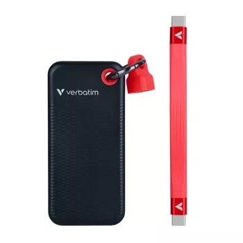Verbatim Pocket SSD 256GB USB 3.2 Gen 2 Type-C ulkoinen SSD-kiintolevy musta/punainen (32417)