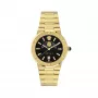 VERSACE V-Chrono miesten kello VE7G00323 38 mm musta kellotaulu nahkaranneke