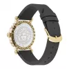 Versace V-Circle naisten Swiss Quarz -kello VE6D00223 40mm musta kellotaulu nahkaranneke