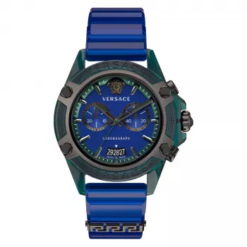 Versace V-Extreme Pro miesten sveitsiläinen kvartsikello VEZ701122 44mm musta kellotaulu nahkaranneke