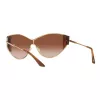 VERSACE VE2239-100213 naisten kultainen Shield-aurinkolasit ruskeat polykarbonaattilinssit 147 mm