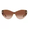 VERSACE VE2239-100213 naisten kultainen Shield-aurinkolasit ruskeat polykarbonaattilinssit 147 mm