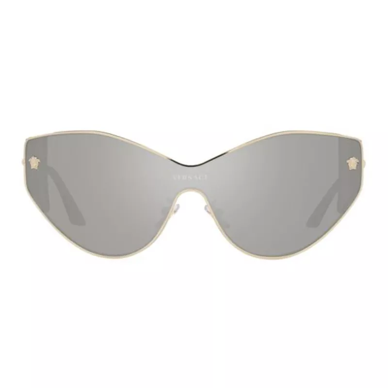 VERSACE VE2239-12526G naisten aurinkolasit kultainen kehys harmaa peililasi 147 mm