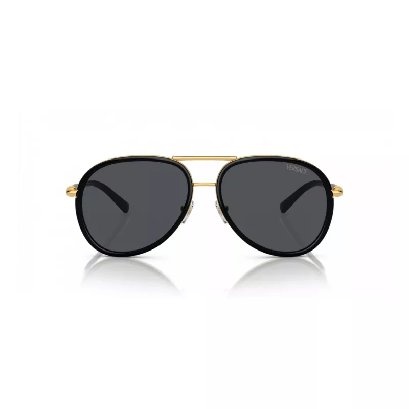 VERSACE VE2260-100287 unisex-aurinkolasit kultaiset kehykset harmaat linssit 60/16/140 mm