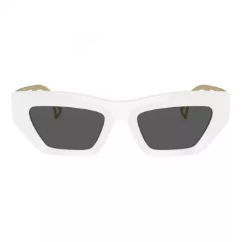 VERSACE VE4432U40187 naisten cat-eye-aurinkolasit - musta asetaattikehys, harmaat polykarbonaattilinssit, UV400-suoja