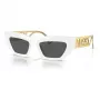 VERSACE VE4432U40187 naisten cat-eye-aurinkolasit - musta asetaattikehys, harmaat polykarbonaattilinssit, UV400-suoja