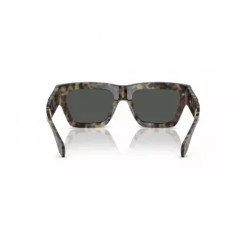 VERSACE VE4464-545687 miesten suorakaiteen muotoiset aurinkolasit, läpinäkyvä harmaa kehys, tummanharmaat linssit, 52 mm