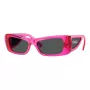 VERSACE VE4481-543487 naisten cat-eye-aurinkolasit - musta asetaattikehys, tummanharmaat polykarbonaattilinssit, 54 mm