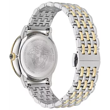 VERSACE VE6F00423 unisex sveitsiläinen kvartsikello 38mm musta kellotaulu nahkaranneke