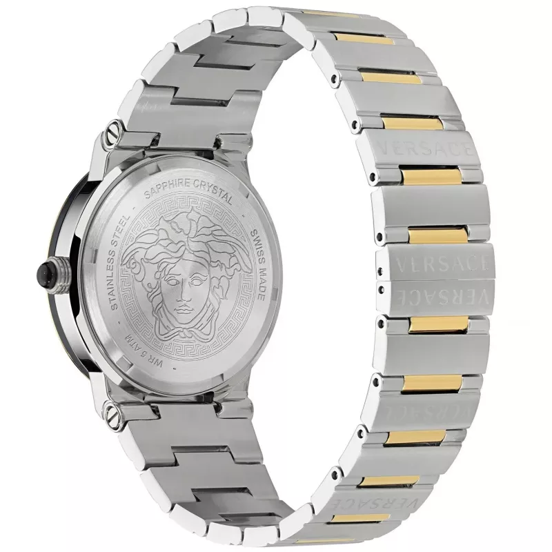 VERSACE VE7G00223 miesten sveitsiläinen kvartsikello 38 mm musta kellotaulu nahkaranneke