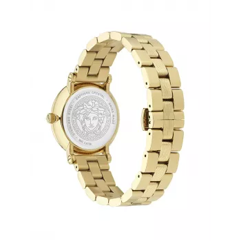 VERSACE naisten kello VE7F00623 sveitsiläinen kvartsi 35 mm musta kellotaulu nahkaranneke
