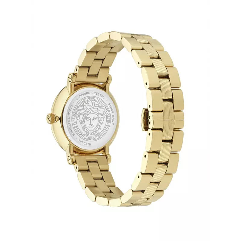 VERSACE naisten kello VE7F00623 sveitsiläinen kvartsi 35 mm musta kellotaulu nahkaranneke