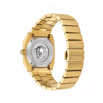 VERSACE naisten kello VE8F00424 kvartsi, 44mm musta kellotaulu nahkarannekkeella
