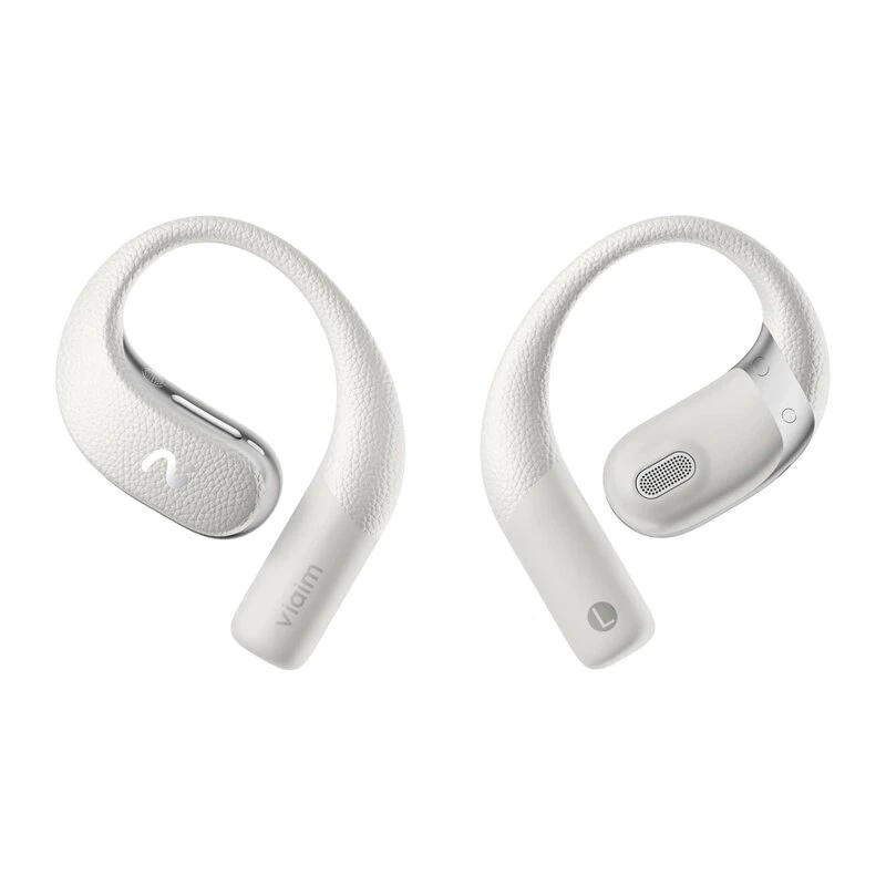 VIAIM Open Note tekoälykuulokkeet äänittimellä, reaaliaikaisella tekstityksellä ja käännöksellä, avoin malli, Hi-Res, Bluetooth, akku jopa 53 h, harmaa