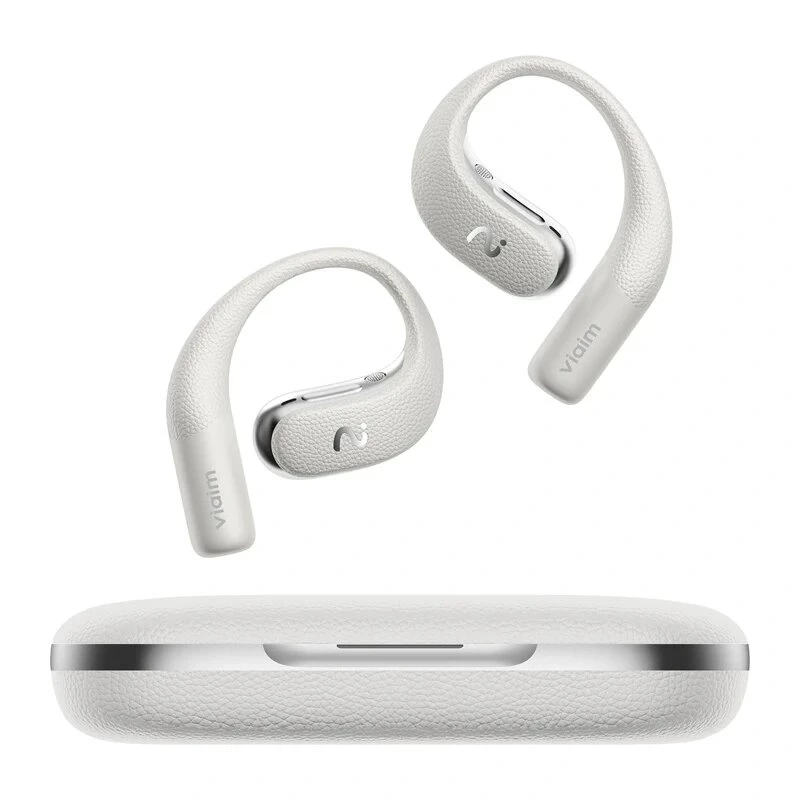 VIAIM Open Note tekoälykuulokkeet äänittimellä, reaaliaikaisella tekstityksellä ja käännöksellä, avoin malli, Hi-Res, Bluetooth, akku jopa 53 h, harmaa