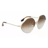 Victoria Beckham VB220S-702 naisten oversize-kulmikkaat aurinkolasit kulta ruskea liukuväri 64 mm