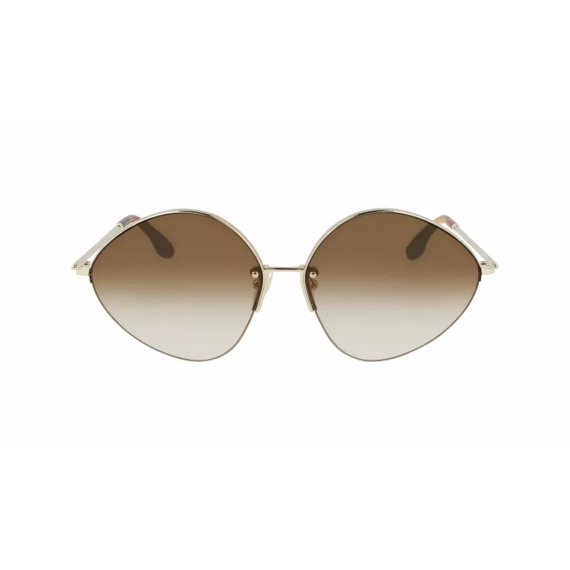 Victoria Beckham VB220S-702 naisten oversize-kulmikkaat aurinkolasit kulta ruskea liukuväri 64 mm