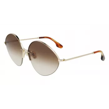 Victoria Beckham VB220S-702 naisten oversize-kulmikkaat aurinkolasit kulta ruskea liukuväri 64 mm