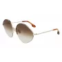 Victoria Beckham VB220S-702 naisten oversize-kulmikkaat aurinkolasit kulta ruskea liukuväri 64 mm