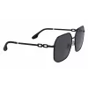 Victoria Beckham VB232S-001 naisten aurinkolasit - musta kehys, harmaat liukuvärilasit, 58 mm