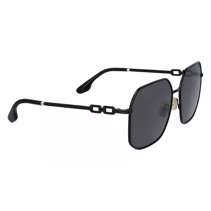 Victoria Beckham VB232S-001 naisten aurinkolasit - musta kehys, harmaat liukuvärilasit, 58 mm
