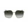 Victoria Beckham VB234S-700 naisten oversize-kulmikkaat aurinkolasit kultakehys ruskeat linssit 59 mm