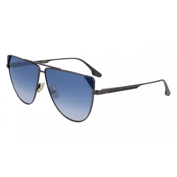 Victoria Beckham VB239S6309319 naisten oversize-suorakaiteen muotoiset aurinkolasit musta asetaatti harmaa liukuvärilinssi 63 mm