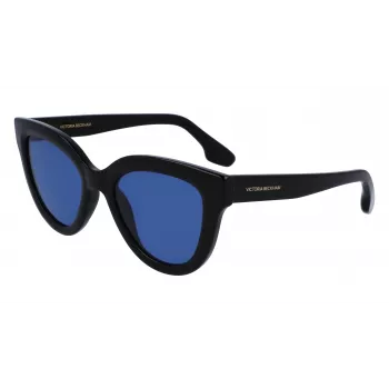 Victoria Beckham VB649S-001 naisten aurinkolasit - musta asetaattikehys, harmaat polykarbonaattilinssit, 52 mm