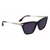 Victoria Beckham VB663S-001 naisten aurinkolasit - musta asetaattikehys, harmaat polykarbonaattilinssit, 57/15/140 mm