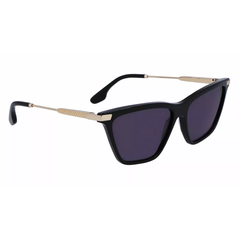 Victoria Beckham VB663S-001 naisten aurinkolasit - musta asetaattikehys, harmaat polykarbonaattilinssit, 57/15/140 mm