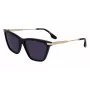Victoria Beckham VB663S-001 naisten aurinkolasit - musta asetaattikehys, harmaat polykarbonaattilinssit, 57/15/140 mm
